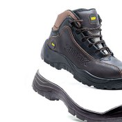 تصویر کفش ایمنی ایمن‌پا مدل پوتین 3MAX نیو چرم (قهوه‌ای-مشکی) (46*putpu) 