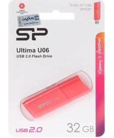 تصویر فلش مموری سیلیکون پاور USB 2.0 Ultima U06 ظرفیت 32 گیگابایت sp Silicon Power Ultima U-06 Flash Memory USB 2.0 32 G