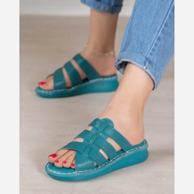 تصویر صندل زنانه تمام چرم طبی درجه 1 مدل رز - قرمز / 39 Natural leather