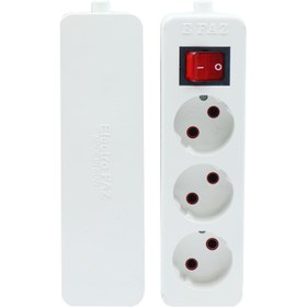 تصویر چند راهی ۳ خانه برق بدون سیم الکتروفاز ELECTRO FAZ POWER STRIP WITH 3 ENTERS