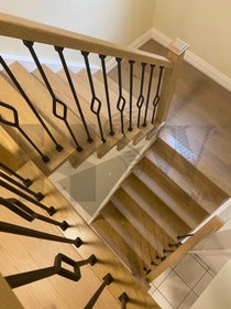 تصویر گلنرده فلزی مدرن پارمیس (کد 195) - مشکی Parmis Modern Metal Baluster staircase (code 195)