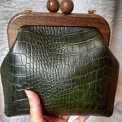 تصویر کیف دهانه چوبی 