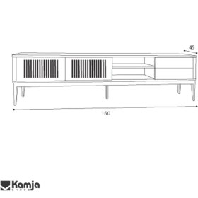تصویر میز تلویزیون چوبی نوا 