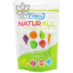 تصویر پاستیل با طعم و رنگ طبیعی میوه و سبزیجات ( بدون گلوتن , وگن ) 180 گرم ویدال – vidal 