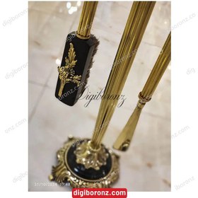 تصویر پاشنه کش برنجی برنزی لوله ای 2 تايی سایز بزرگ Bronze tube brass heel puller, 2 pieces, large size