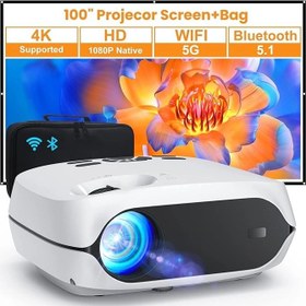 تصویر ویدئو پروژکتور قابل حمل آندروید و IOS ارجینال برند HAPPRUN مدل L2 ANDROID AND IOS VEDIO PROJECTOR HAPPRUN L2