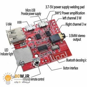 تصویر ماژول بلوتوث صوتی استریو مدل BT-L با ریموت کنترل 