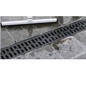 تصویر گاتر گریل پلی آمید با کانال پلی آمید رنگ مشکی عرض 13cm 