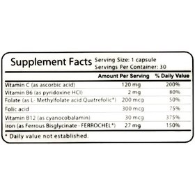 تصویر کپسول اینترافارم ففول پلاس 30 عدد Intrapharm Fefol Plus 30 Caps