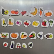 تصویر اسباب بازی مگنتی یخچالی طرح میوه و سبزیجات 