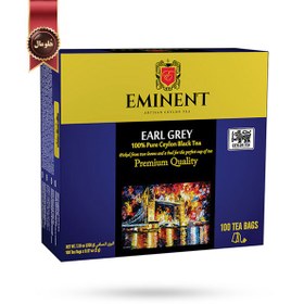 تصویر چای تی بگ امیننت eminent مدل ارل گری earl grey پک 100 تایی 