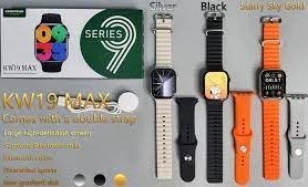 تصویر ساعت هوشمند سری 9 مدل KW19 max - مشکی KW 19 MAX Smart Watch