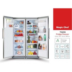 تصویر یخچال فریزر دو قلوی مجیک شف مدل MCSRY-60180 ا Magicchef MCSFY-60180 Refrigerator-Freezer Magicchef MCSFY-60180 Refrigerator-Freezer
