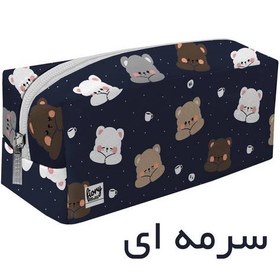 تصویر جامدادی مستر راد طرح خرس تدی سرمه ای و مشکی 