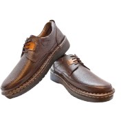 تصویر کفش چرم راحتی کلارک اصل تبریز رنگ قهوه ای 