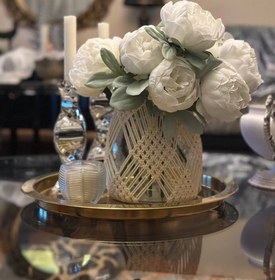 تصویر روکش گلدان مکرومه 