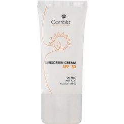 تصویر کرم ضدآفتاب بی رنگ مدل Oil Free مناسب انواع پوست حجم 50 میلی لیتر کانبیو Conbio Colorless Sunscreen Cream All Skin Types Oil Free 50 ml