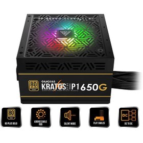 تصویر منبع تغذیه کامپیوتر گیم دیاس مدل KRATOS P1 650G 