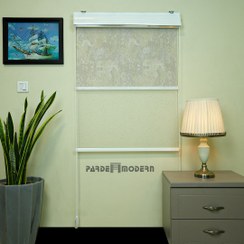 تصویر پرده دومکانیزم پتینه نقره ای کدF313 