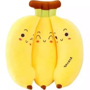 تصویر عروسک موز خوشه ای بالشتی ارتفاع ۶۰ سانتی متر 