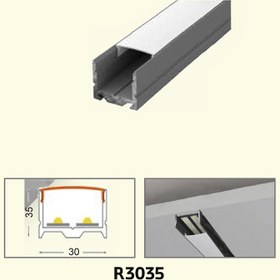 تصویر چراغ لاینر روکار رویه 30 میلیمتر اکولاین کد R3035 