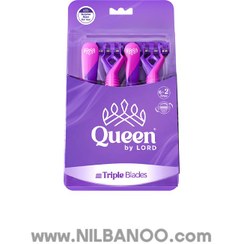 تصویر تیغ 3 لبه لرد عطردار کوئین بسته 8 عددی 