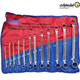 تصویر ست آچار دو سر رینگ اسکای 12 عددی مدل ST-4700-12 