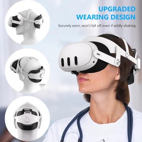 تصویر Head Strap for Oculus Quest 3 - Elite Strap Replacement for Meta/Oculus Quest 3 VR Accessories Compatible with Quest 3 - Enhanced Comfort Reduce Head Pressure - with Adjustable Hinge (White) - ارسال 15 الی 20 روز کاری 