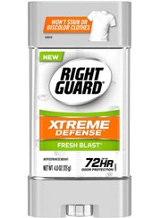 تصویر ژل دئودورانت ضد تعریق Xtreme Defense، رایحه تازه، ۱۱۴ گرم برند right guard Xtreme Defense Antiperspirant Deodorant Gel, Fresh Blast, 4 Ounces