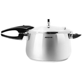 تصویر زودپز استیل ۲۸ سانت عرشیا مدل PR135-983 ظرفیت 12 لیتر Arshia 28 cm steel pressure cooker model PR135-983