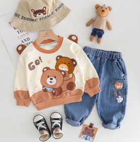 تصویر ست بلوز شلوار اورجینال بیرون پوش طرح !GO کد 497 - خر GO! Rabbit & Bear set