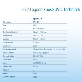 تصویر دستگاه یو وی UV_C استخر 42 وات مدل EXPOSE 