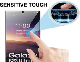 تصویر محافظ صفحه نمایش نانو پلیمر سامسونگ گلکسی اس 23 اولترا Polymer Nano Screen Protector Samsung Galaxy S23 Ultra 
