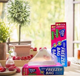 تصویر کیسه فریزر جعبه ای میزبان رول ۲۰۰ عددی ا Freezer bag in a box that holds 200 rolls Freezer bag in a box that holds 200 rolls