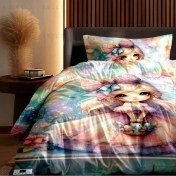 تصویر روتختی تک نفره دخترانه رزت طرح پرنسسی سری R95 