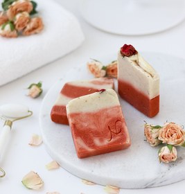 تصویر صابون گیاهی گل انار Pomegranate flower herbal soap