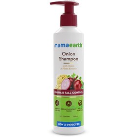 تصویر شامپو پیاز Mamaearth ضد ریزش و رشد مو با روغن پیاز و کراتین گیاهی ۲۵۰میل Mamaearth Onion Shampoo for Anti Hair Fall & Hair Growth with Onion Oil & Plant Keratin