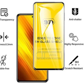 تصویر گلس سرامیکی براق Xiaomi Poco x3, f3 Glass Full Glue Screen Protector for Xiaomi Poco x3, f3