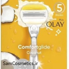 تصویر خودتراش ژیلت ونوس Olay مدل Comfortglide Coconut همراه با ۲ عدد یدک 
