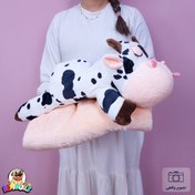 تصویر عروسک پتودار گاو خوابیده 