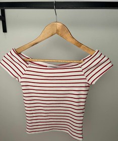 تصویر تیشرت بیسیک یقه قایقی کد OT186 - Small 