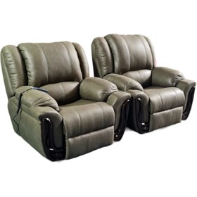 تصویر مبل ریلکسی نما چوب Recliner sofa