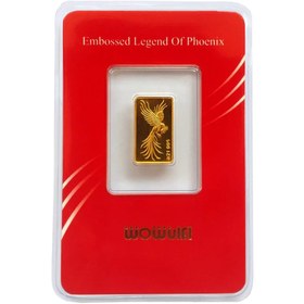 تصویر شمش طلا 200 سوت 24 عیار ایران شمش مدل سیمرغ 