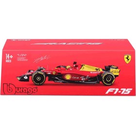 تصویر ماکت بوراگو فرمول یک F1-75 شماره 16 مقیاس 1:24 Bburago Ferrari F1-75 