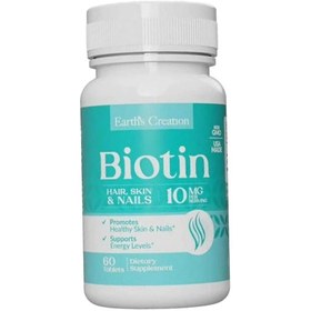 تصویر قرص بیوتین10000 میکرو گرم Earth Creation Biotin 10mg