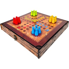 تصویر بازی فکری منچ و شطرنج مدل فروردین بسته ۹ عددی 