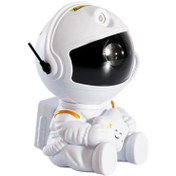 تصویر رقص نور لیزری مدل فضانورد نشسته طرح کهکشانی کنترل دار 