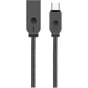 تصویر کابل شارژ فلزی تایپ C به usb جووی مدل TC07 شارژ سریع به طول 120 سانتی متر 