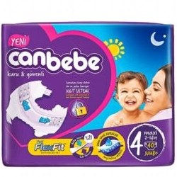 تصویر پوشک بچه جان به به canbebe سایز چهار 4 بسته 40 عددی Canbebe new Size 4 Diaper Pack of 40