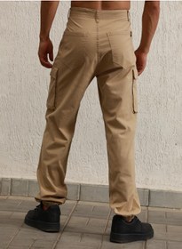 تصویر شلوار کتان مردانه خاکی برند hubberholme Men Khaki Trousers